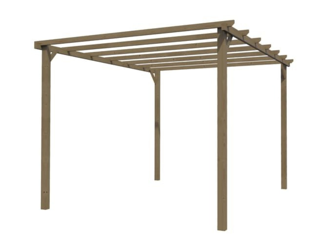 Pérgula de madeira TÂNGER 3X4M