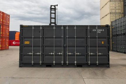 PORTAS LATERAIS de RecipienteS de 20 PÉS, OFICINA, LOJA