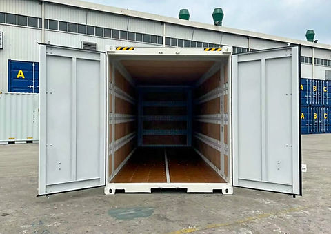 Contentor móvel High Cube de 25 pés: largura otimizada para paletes